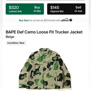 Bape Trucker Jacket